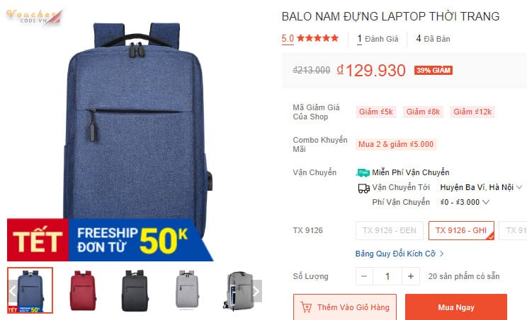 balo nam dep 13 Balo nam đựng laptop thời trang