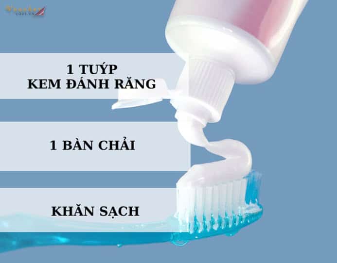 Tẩy lông mặt bằng kem đánh răng    