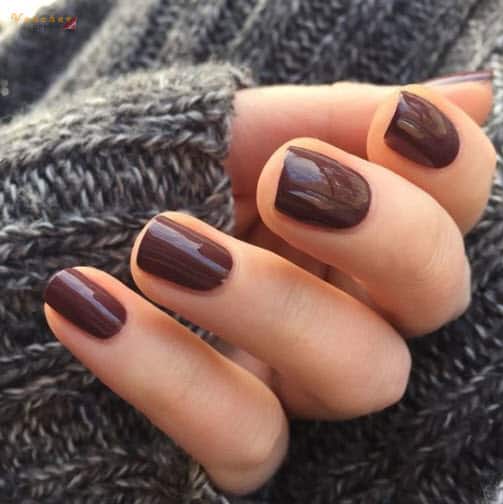 Nail tông màu nâu đất