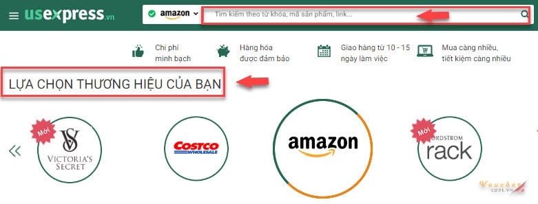 Hướng dẫn đặt hàng trên Usexpress