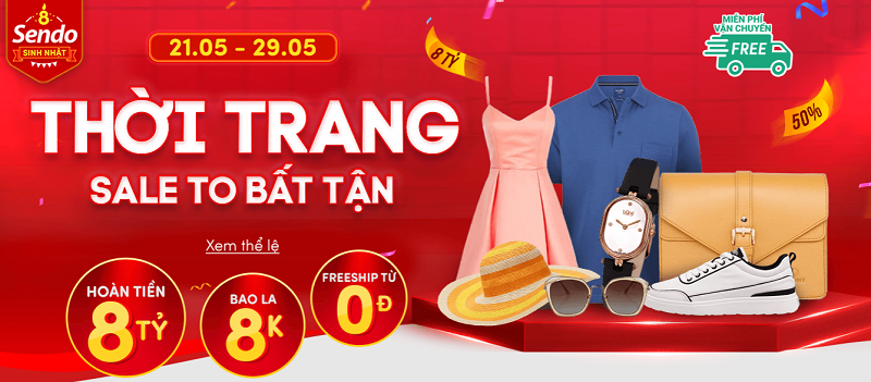 sendo sieu sale sinh nhat 8 Sendo Sieu Sale Sinh Nhat 8