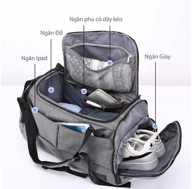 tui du lich da nang 6 Túi du lịch đa năng cao cấp Tuguan