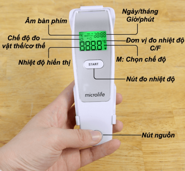 nhiet ke microlife co tot khong 8 Cấu tạo nhiệt kế Microlife FR1MF1