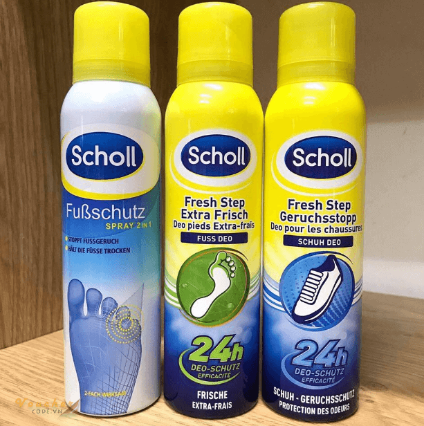 thuoc tri hoi chan tot nhat 6 Xịt Khử Mùi Hôi Chân Scholl