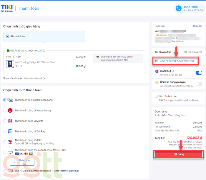 cach su dung ma giam gia tiki b3