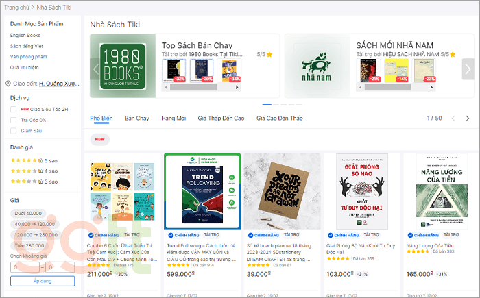 ma giam gia sach tiki