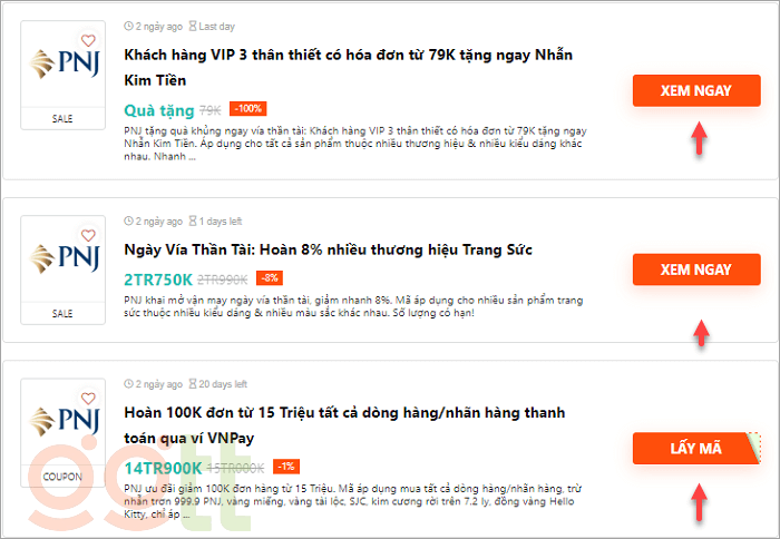 tim ma giam gia pnj ngay phia duoi