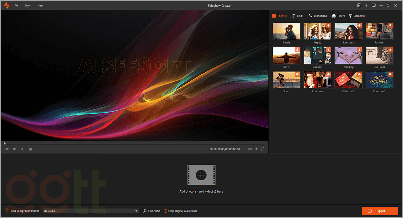 aiseesoft slideshow creator phan gioi thieu