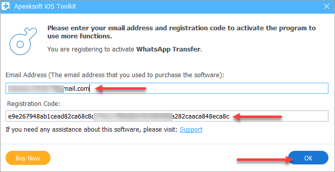 apeaksoft whatsapp transfer ma key