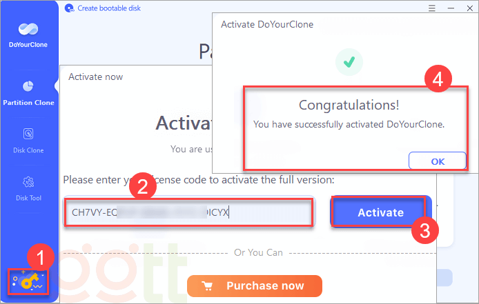 ma ban quyen doyourclone for windows