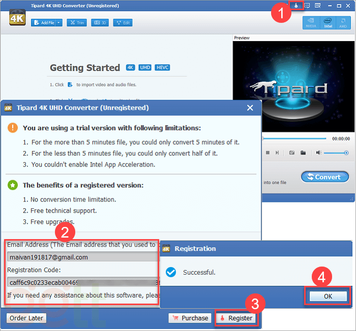 mo khoa tipard 4k uhd converter