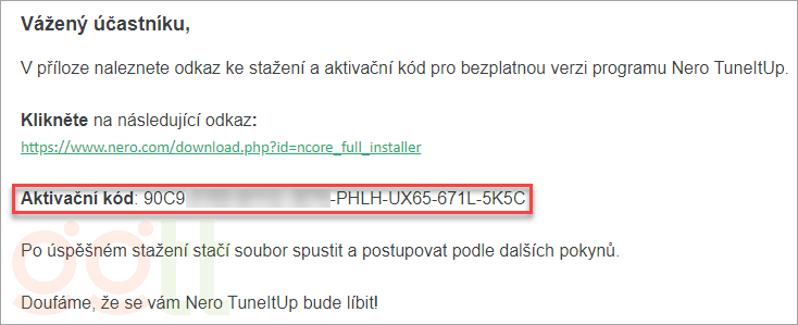 nero tuneitup lay key phan tin nhan email