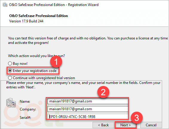 o o safeerase 17 professional ban quyen day du