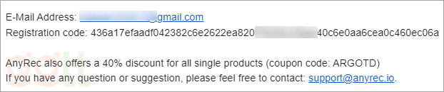 nhan key o hop thu email AnyRec Video Converter nhan key o hop thu email AnyRec Video Converter
