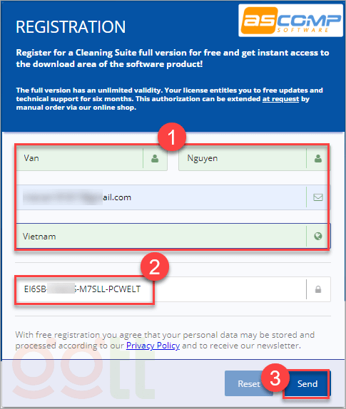 dang ky phan mem ascomp cleaning suite