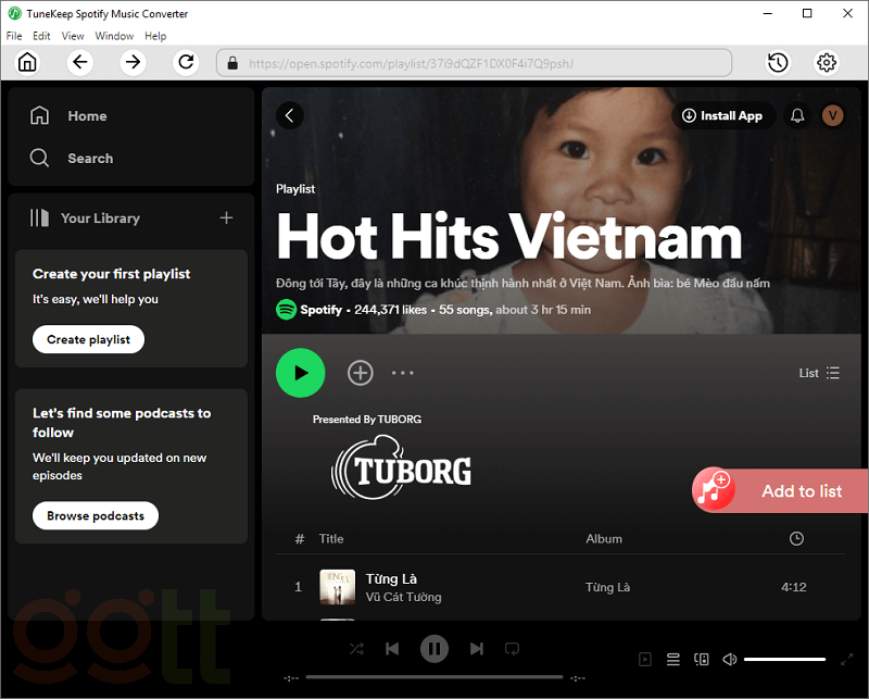 gioi thieu phan mem tunekeep spotify music converter
