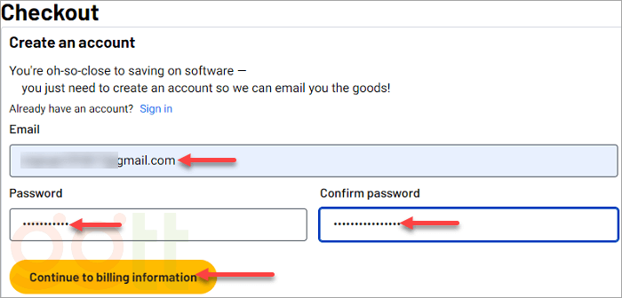 nhap email dang ky easeus voicewave