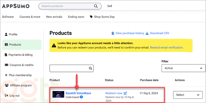 nhap vao trang qua tang easeus voicewave