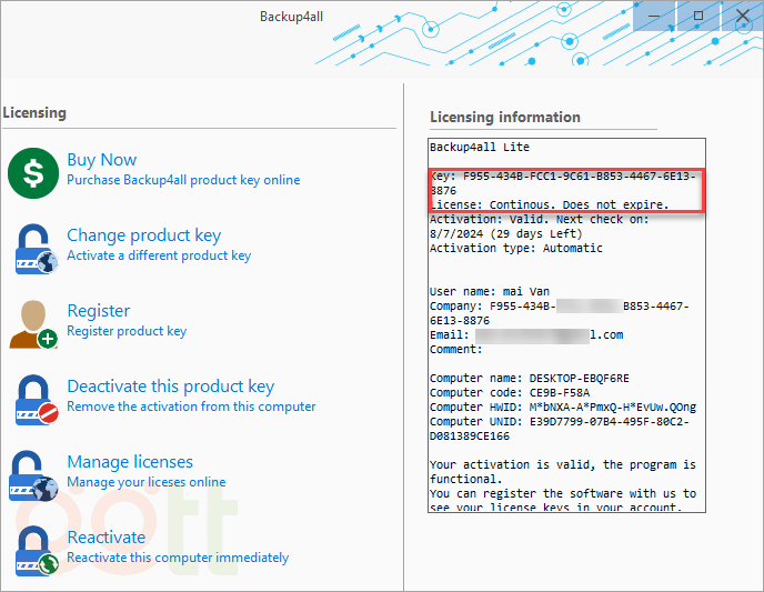 tan huong backup4all lite tan huong backup4all lite